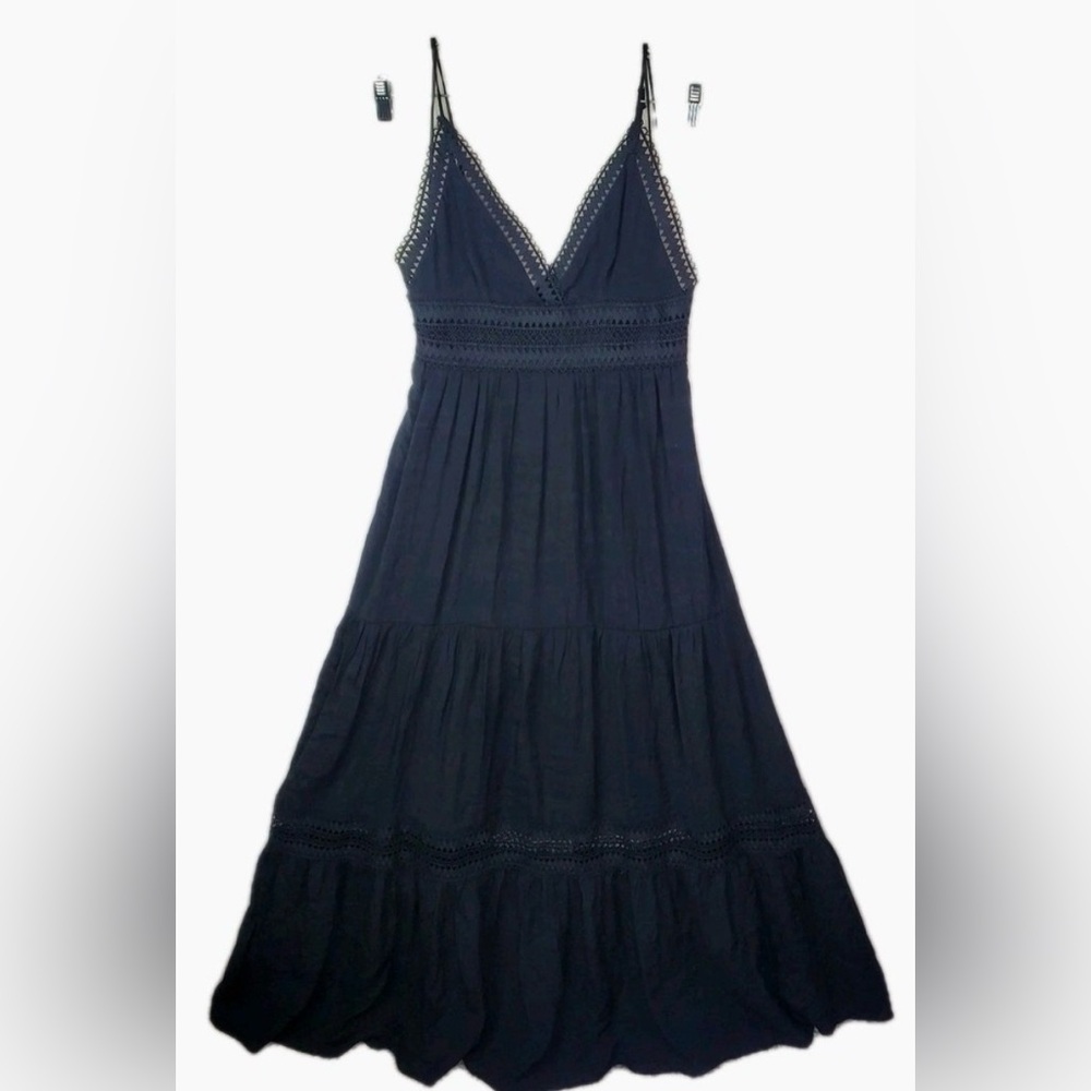 Audrey Parks Francesca's Collections Black Lace Maxi Dress